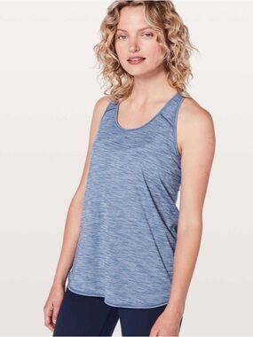 Lemon Blue Heather Racerback Tank Top